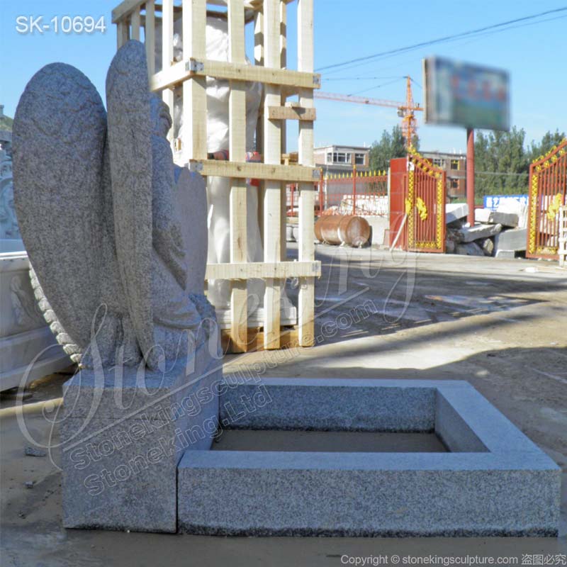 Factory Direct Supply Kerb Memorial of Granite Tombstone with Angel Statue for sale