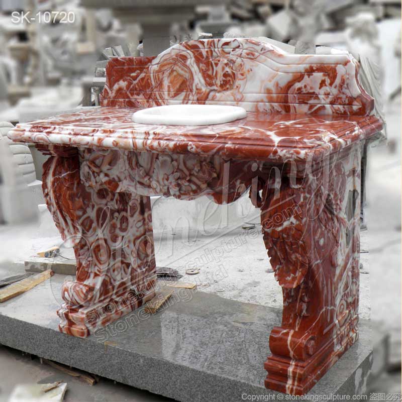 Factory Price Solid Marble Basin Sink with Pedestals for Bathroom for sale 