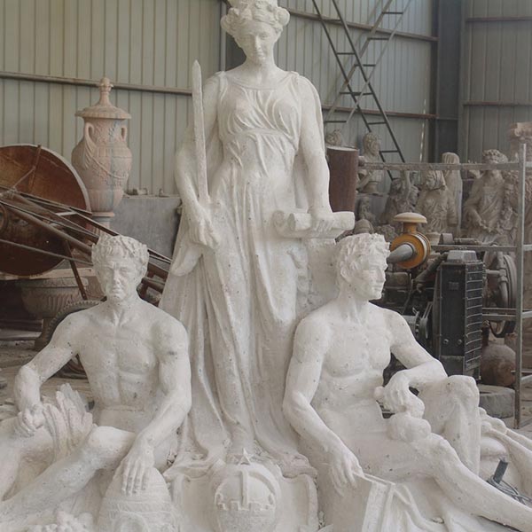 Construction cases of white marble sculptures in Canadian clients