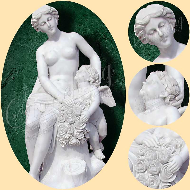 Marble Classical Greek Sculpture of Life Size Venus and Cupid Statue for garden home decor for sale SK-10092