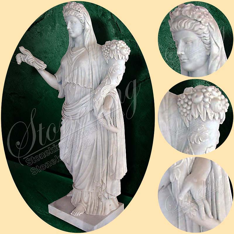 Life Size Marble Demeter Greek Goddess Garden Statue for Sale SK-10056