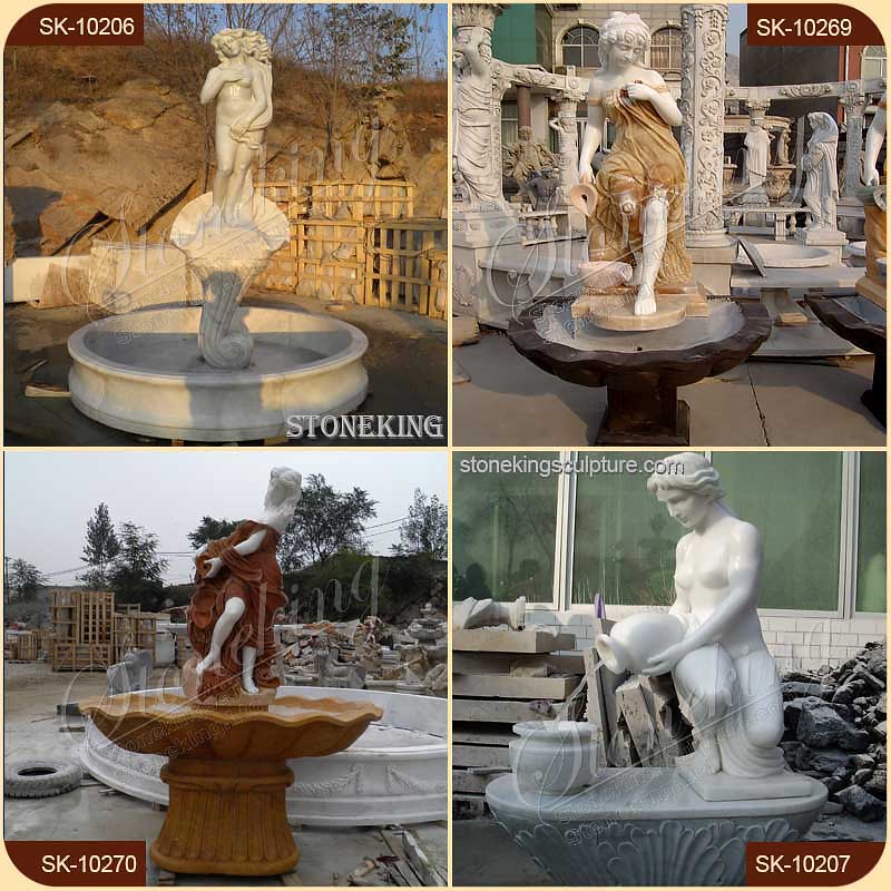 Hot Sale Marble Mermaid Water Fountain for Hotel Decoration SK-10200