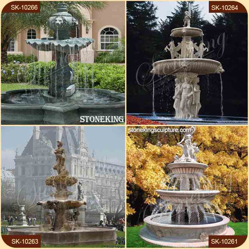 Manufacturer Outdoor White Marble Water Fountains for home decoration SK-10197