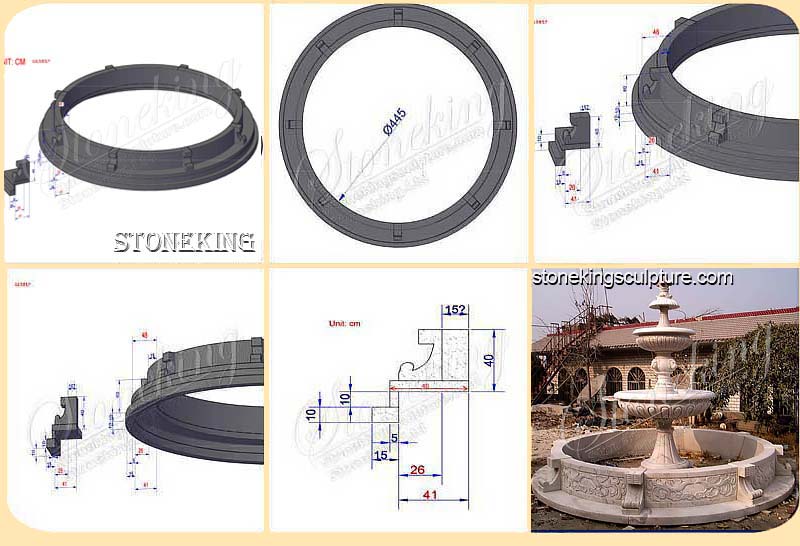 Large Patio Hand Carved Stone Water Fountain factory price for sale SK-10166