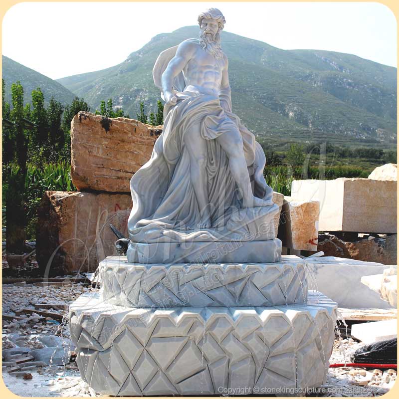 Sales Outdoor Garden Decoration Marble Oceanus Statue Water Fountain SK-10229