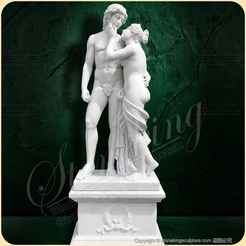 Factory Supply Classical Venus and Adonis Marble Statue for park SK-10258