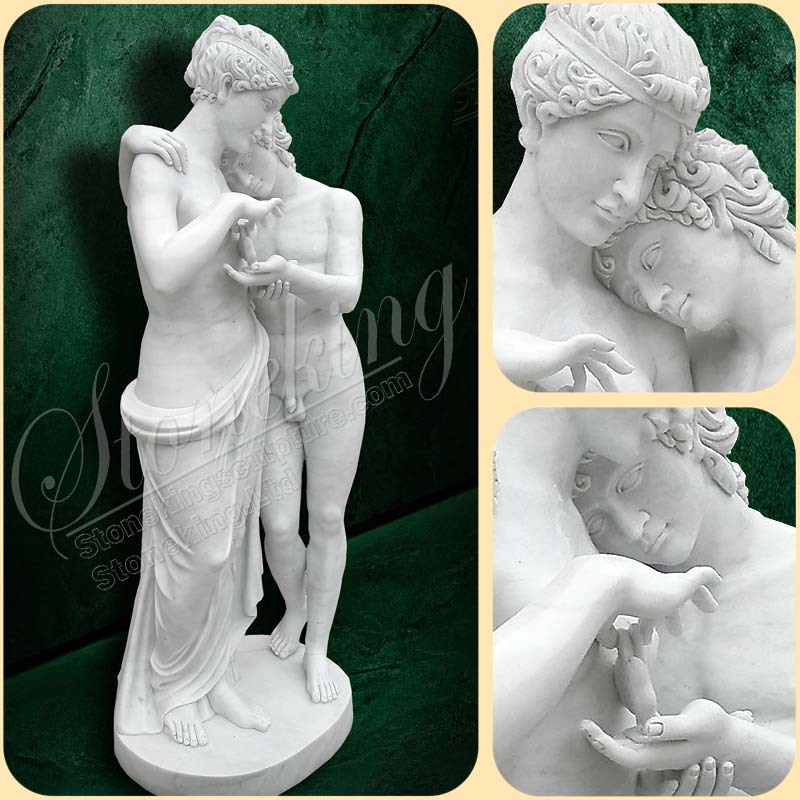 Famous Neoclassical Sculpture Standing Cupid and Psyche Marble Statue for sale SK-10255