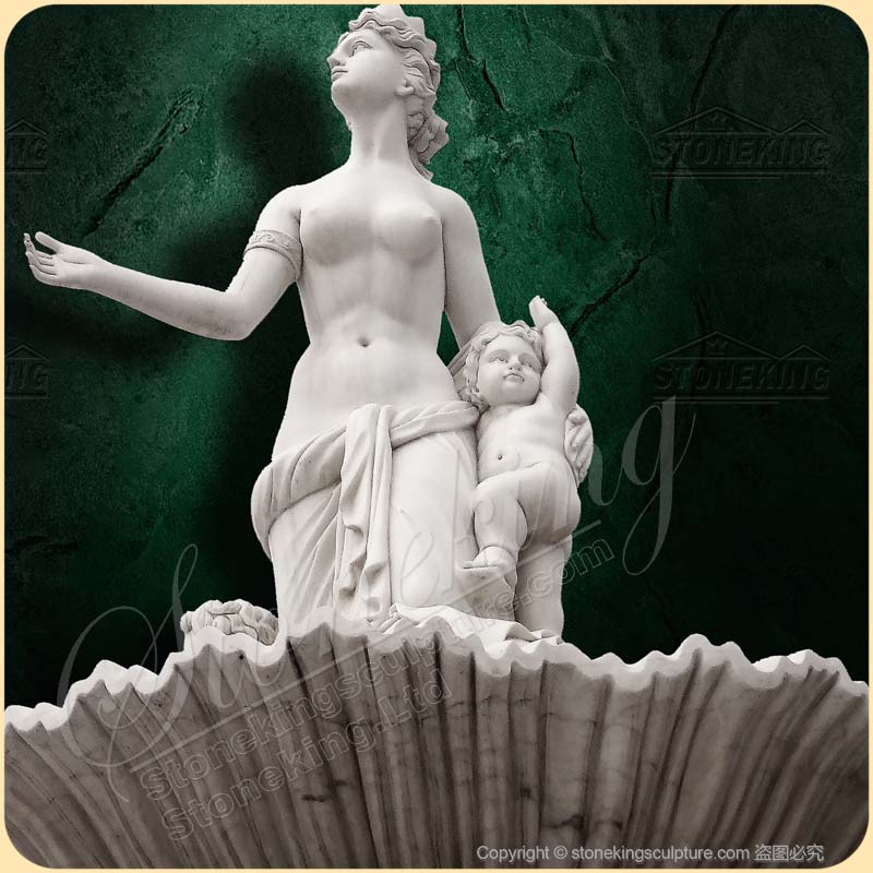 Grand Natural White Marble Statues Fountain for house or outdoor park ornaments for sale