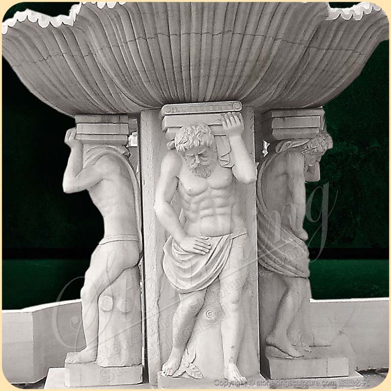 Grand Natural White Marble Statues Fountain for house or outdoor park ornaments for sale