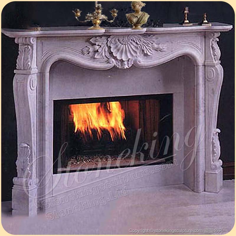 Modern French Style Marble Fireplace Mantel Shelf for sale-Stoneking