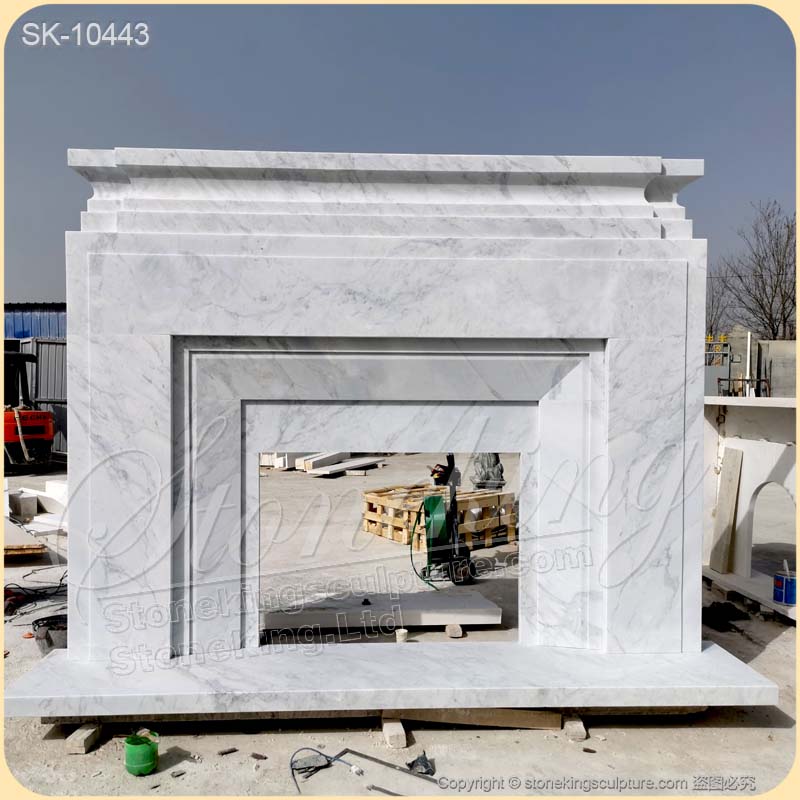 Interior Decoration Simple Design Marble Modern Contemporary Fireplace Mantel Surround Ideas for sale