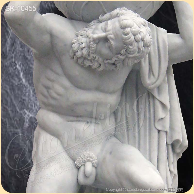 Famous Marble Greek Titan Atlas Statue Holding the World for outdoor garden decoration for sale