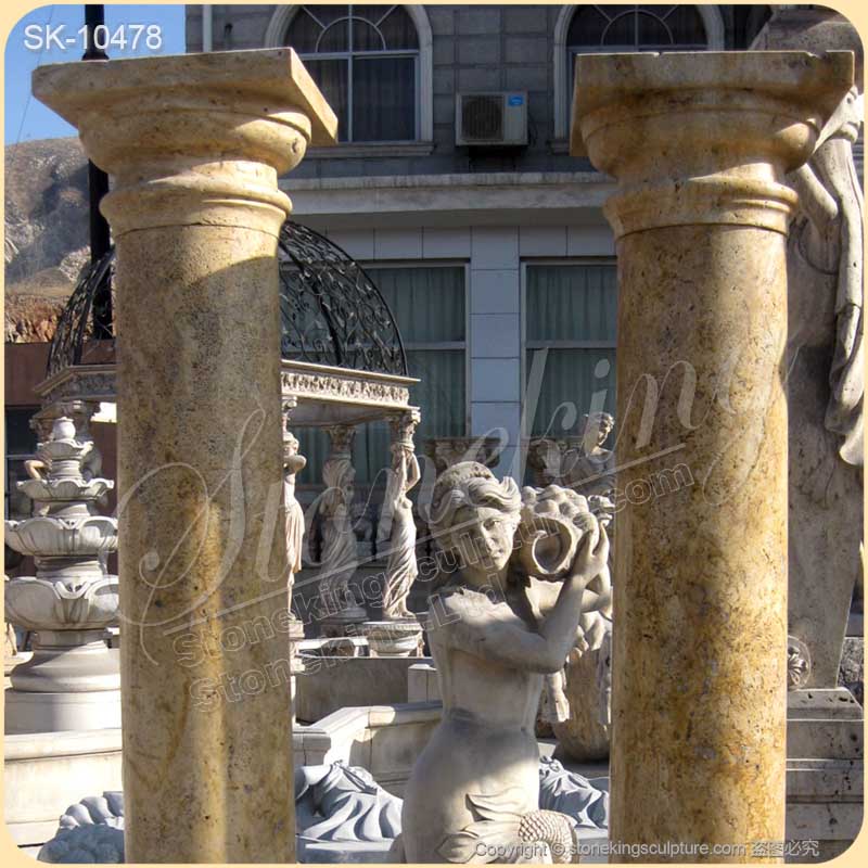 Outdoor Antique Ancient Roman Tuscan Columns and Pillars for decoration and architecture for sale