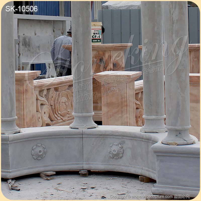 Manufacturer Large Marble Outdoor Pavilion for garden or backyard decoration for sale