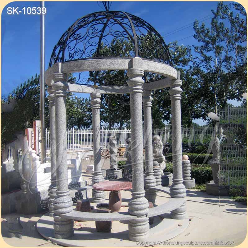 Modern Circular Outdoor Stone Granite Small Gazebo for Patio or garden decoration for sale