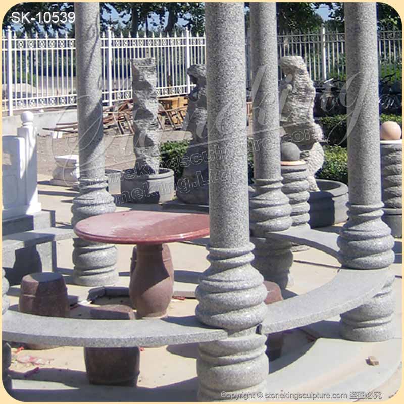 Modern Circular Outdoor Stone Granite Small Gazebo for Patio or garden decoration for sale