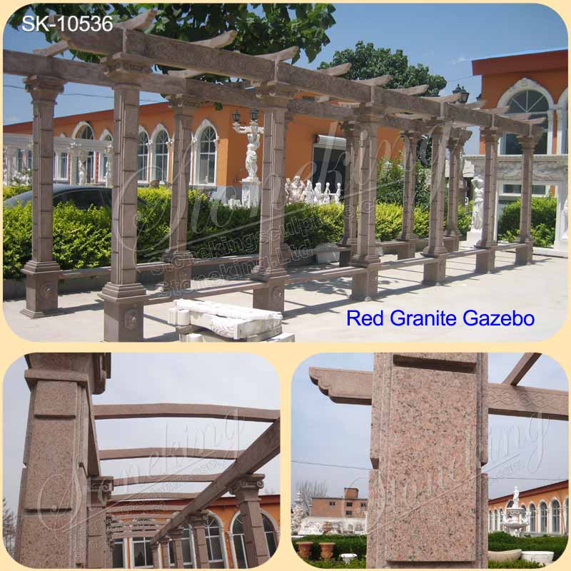 Modern Circular Outdoor Stone Granite Small Gazebo for Patio or garden decoration for sale