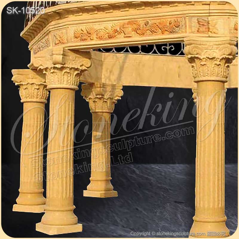 Best Outdoor Octangle Shape Extra Large Marble Wedding Gazebo with columns for sale