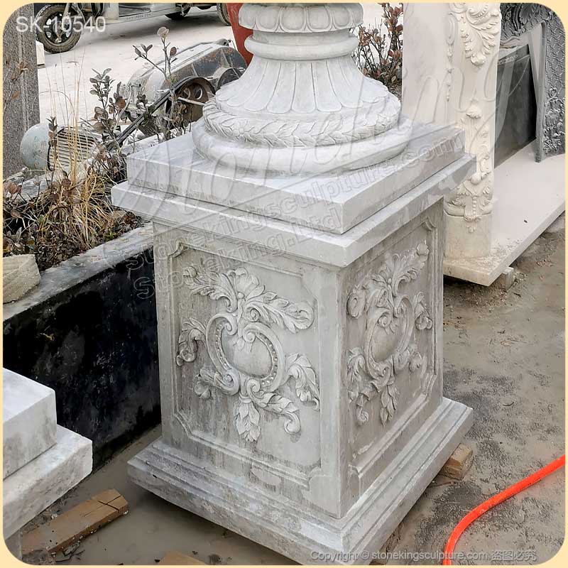 Manufacturer Hand Carved White Marble Large Outdoor Planters for garden or home decor for sale