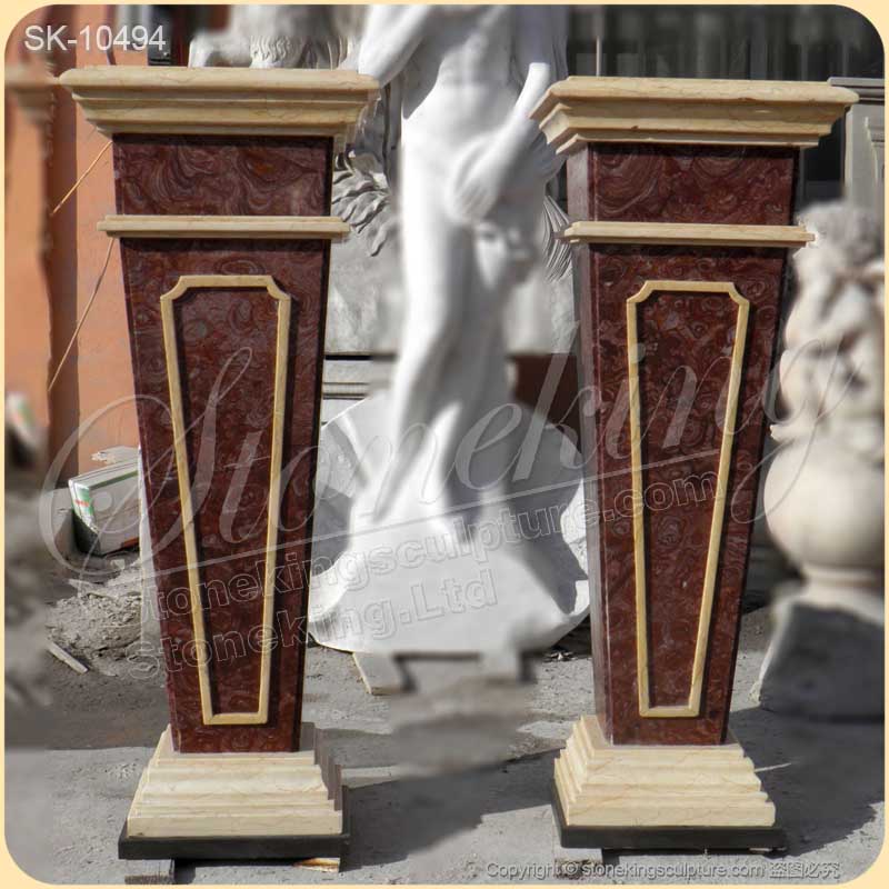 Manufacturer Solid Marble Pedestal Stand for Sculpture or Plant for sale