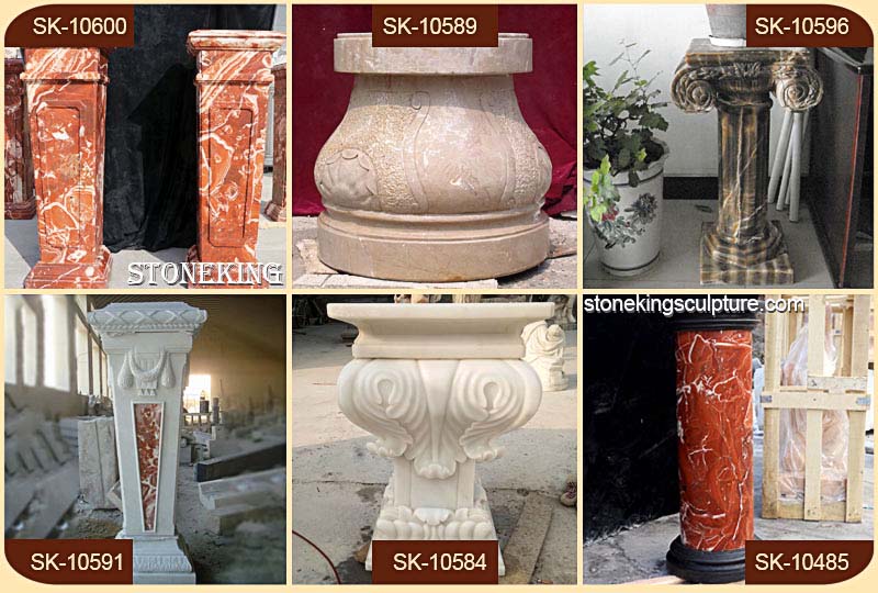 Manufacturer Solid Marble Pedestal Stand for Sculpture or Plant for sale