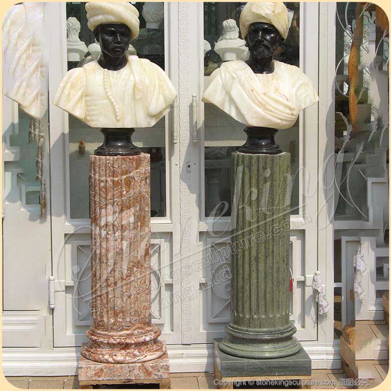 Simple Design Natural White Marble Pedestal Column for Outdoor or Home Decoration for sale