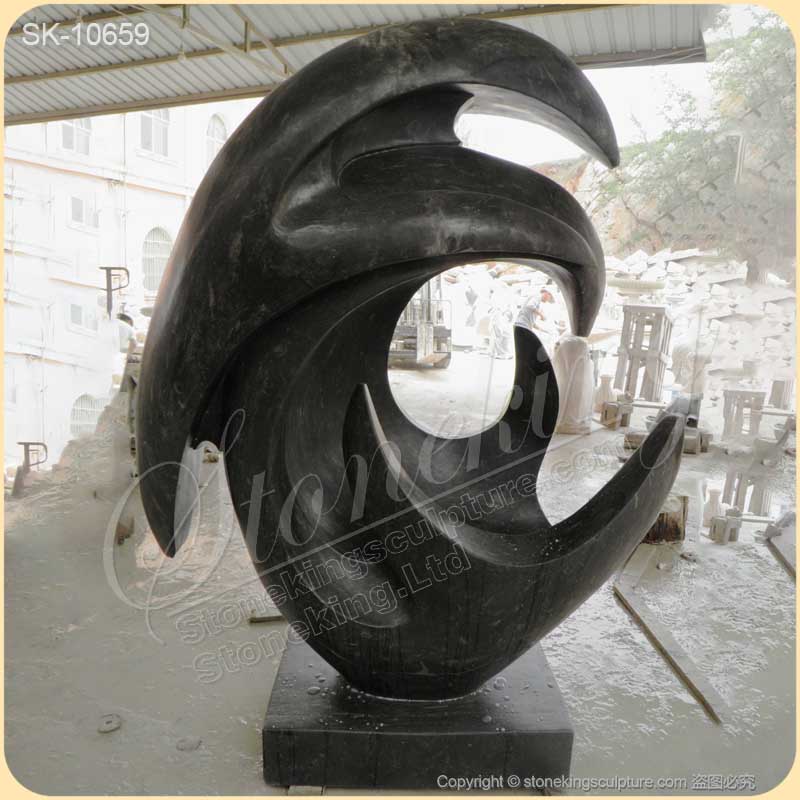 Modern Natural White Marble Abstract Sculpture Art for Garden Ornaments for sale