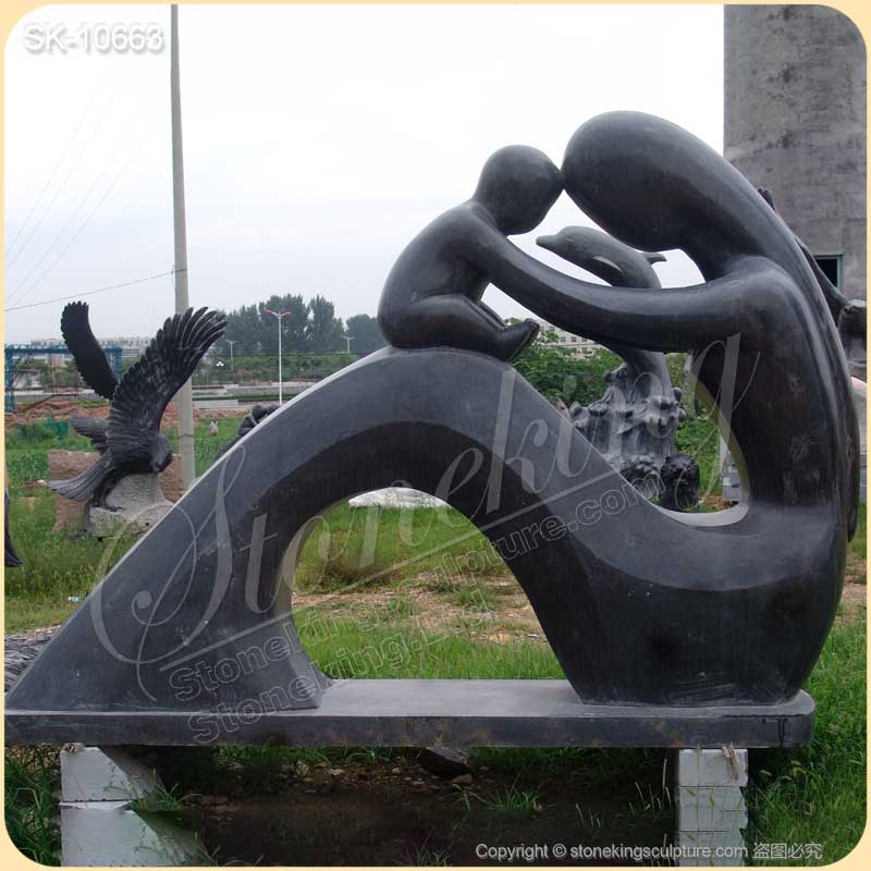 Outdoor Large Marble Abstract Garden Sculpture Art for Park landscaping for sale