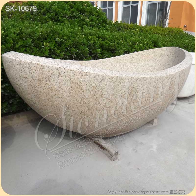 Factory Supplier Natural Stone Oval Freestanding Solid Granite Bathtub for sale Factory Supplier Natural Stone Oval Freestanding Solid Granite Bathtub for sale