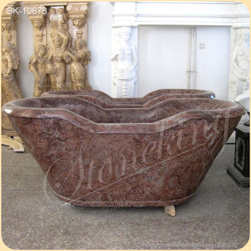 Factory Price Natural Stone White Marble Oval Freestanding Bathtub for sale