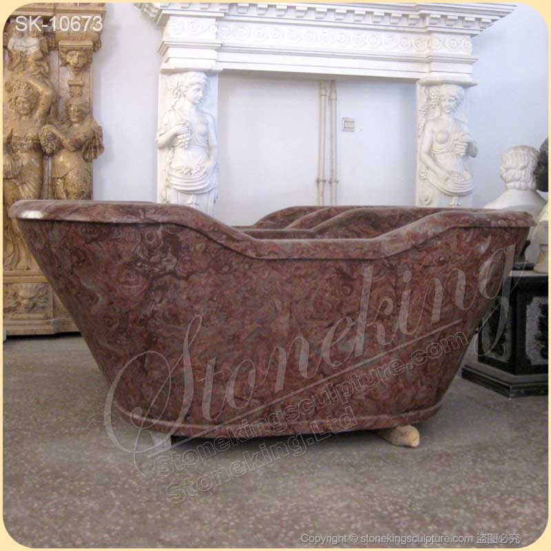 High Quality Freestanding Solid Marble Modern Soaking Tub of Oval Shape for sale