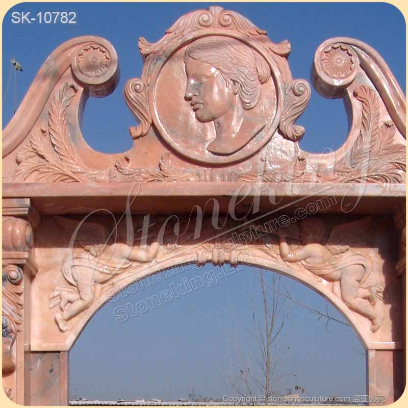 Wholesale Hand Carved Solid Marble Exterior Door Surround for Villa or House Decoration for sale