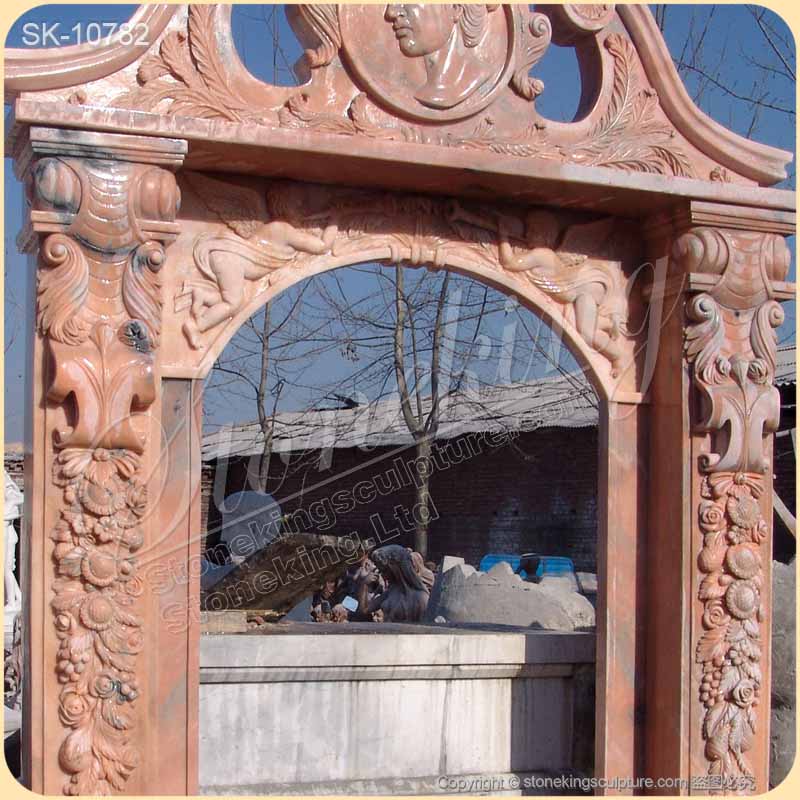 Wholesale Hand Carved Solid Marble Exterior Door Surround for Villa or House Decoration for sale