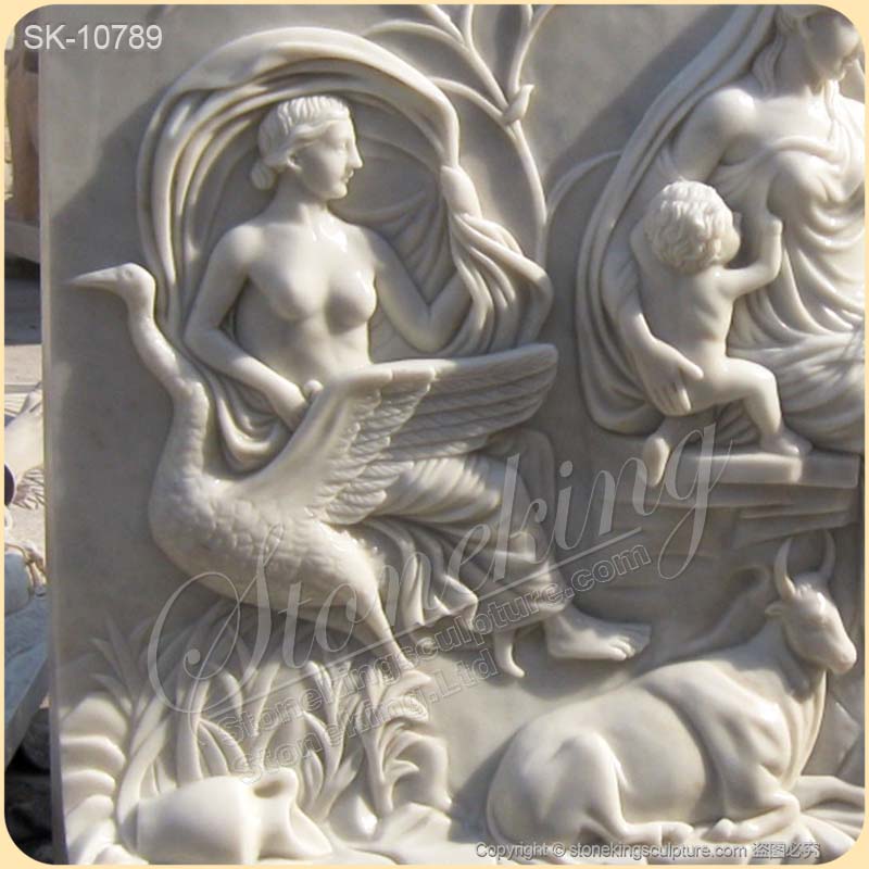 Manufacturer Hand Carved Marble High Relief Sculpture of Tellus and Goddess Carvings for sale