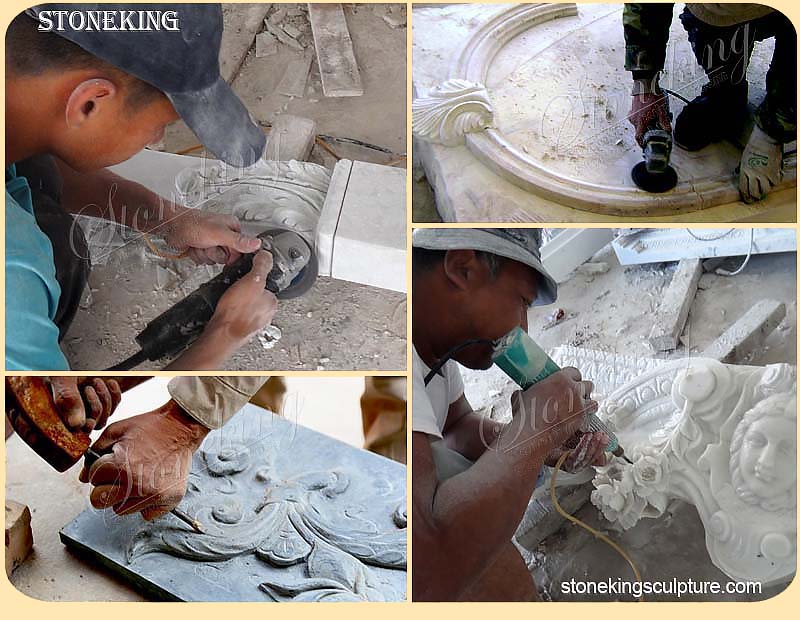 Manufacturer Religious Marble Low Relief Sculpture of Peter and Fevronia Carving for sale