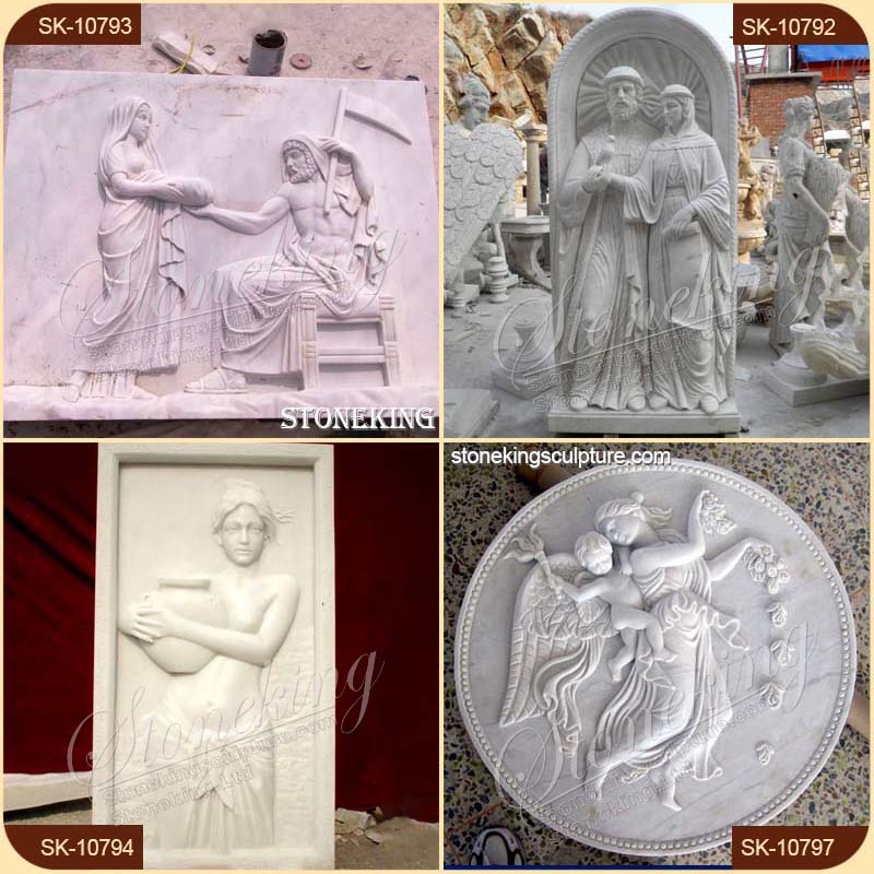 Factory Supply White Marble Ancient Greek Roman Relief Sculpture for wall decoration for sale