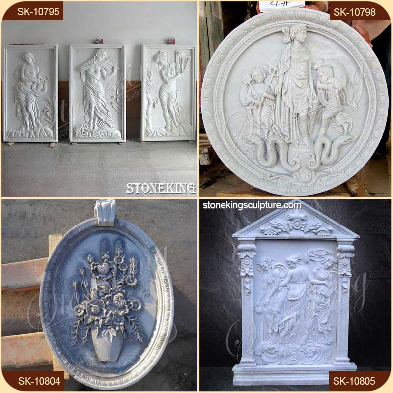 Factory Supply White Marble Ancient Greek Roman Relief Sculpture for wall decoration for sale