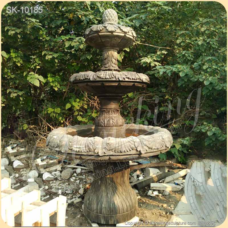 Wholesale Solid Marble 3 Tier Water Fountain for Outdoor or Indoor Decoration for sale