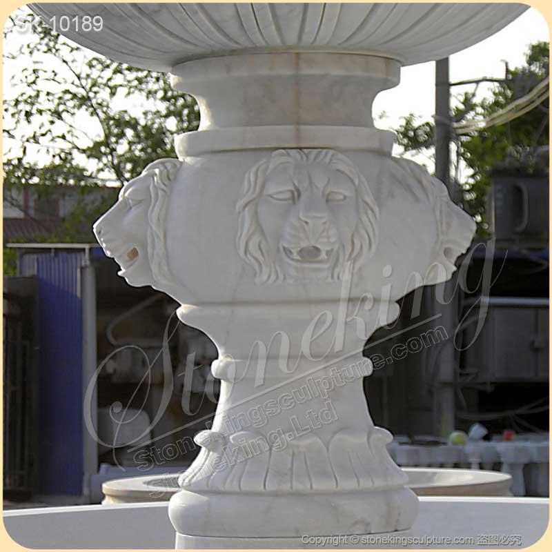 Factory Supply Large White Marble Tiered Water Fountain for Outdoor Garden for sale