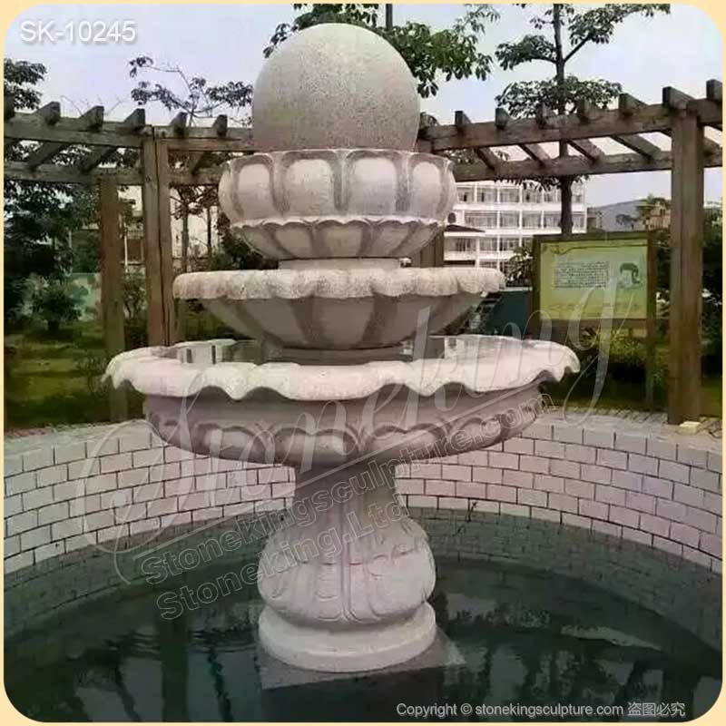 Factory Price Outdoor Solid Marble Ball Fountain for Garden and Home Decoration for sale