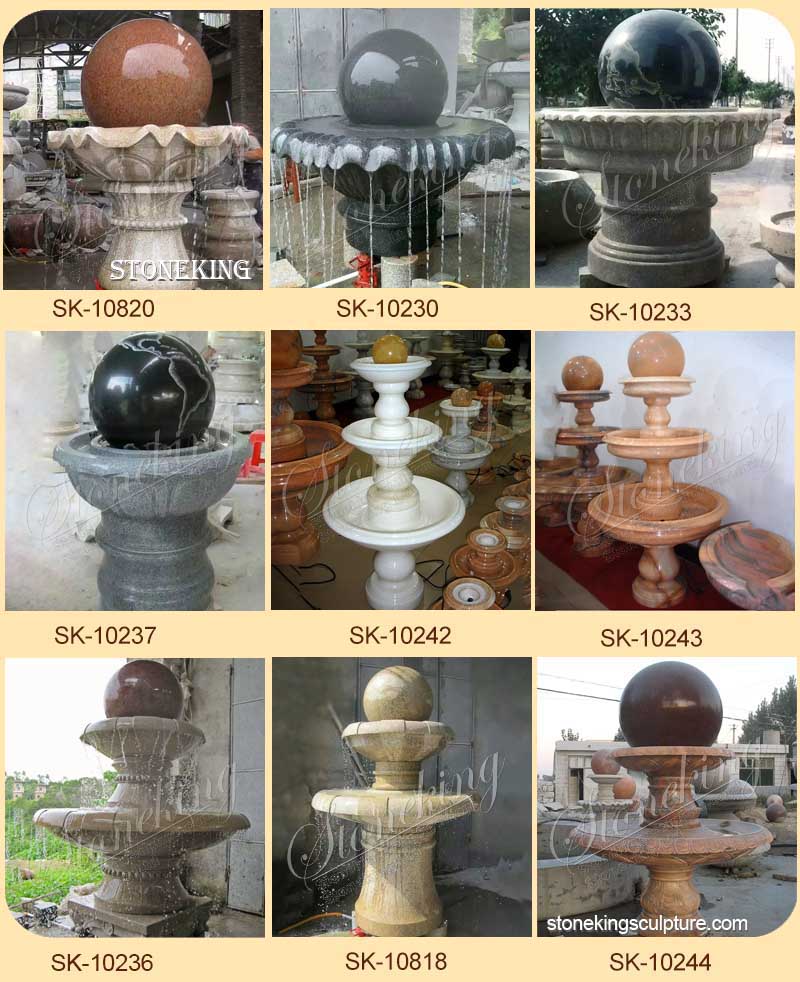 Factory Price Outdoor Solid Marble Ball Fountain for Garden and Home Decoration for sale