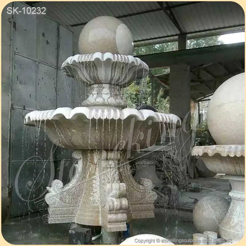 Factory Price Outdoor Solid Marble Ball Fountain for Garden and Home Decoration for sale