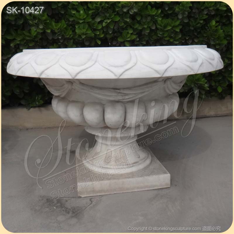 Manufacturer Outdoor Natural Travertine Stone Planters for Garden and Home Decor for sale