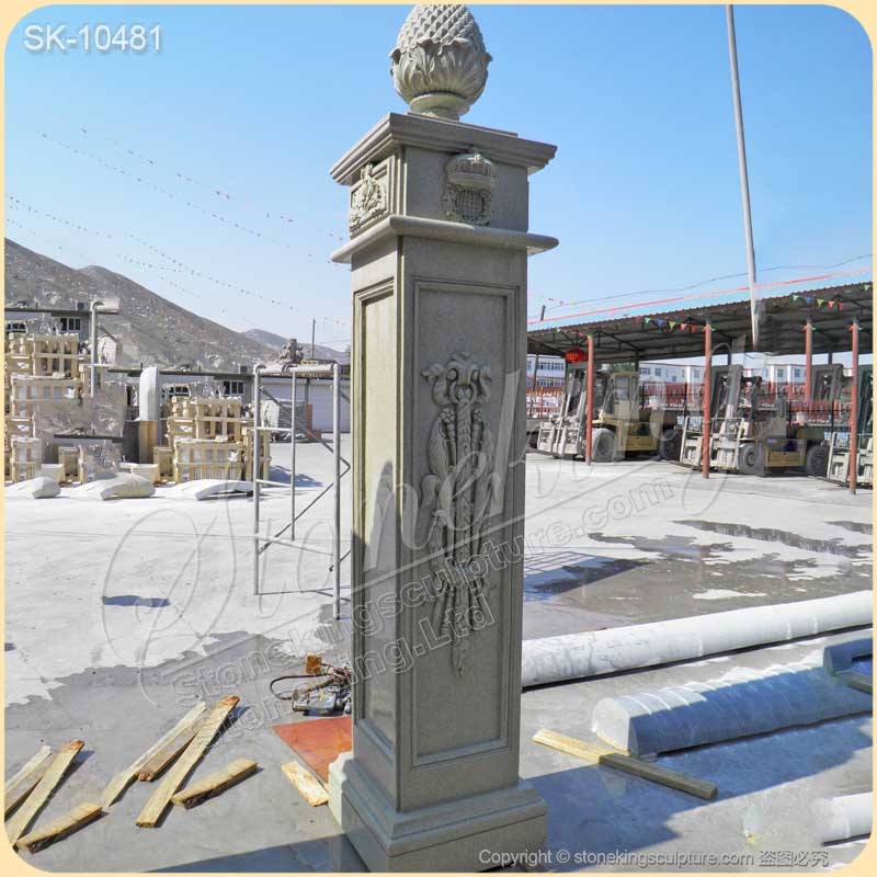 Factory Supplier Natural Stone Columns of White Marble for Front Porch and Buildings for sale