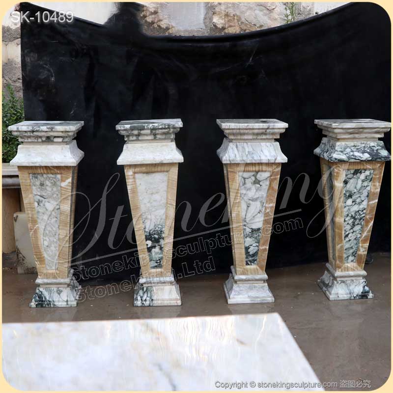 Factory Supplier High Quality Vintage Marble Pedestals for Sculpture and Statue for sale