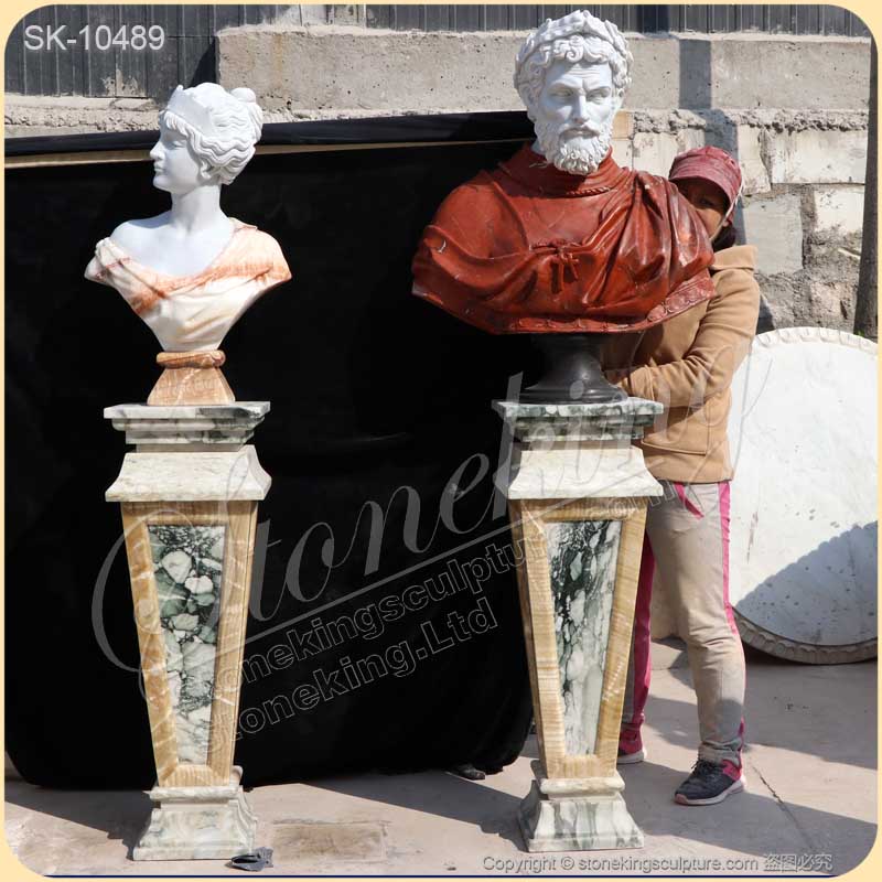 Factory Supplier High Quality Vintage Marble Pedestals for Sculpture and Statue for sale