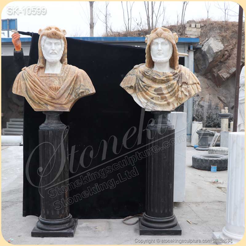 Factory Supplier High Quality Vintage Marble Pedestals for Sculpture and Statue for sale