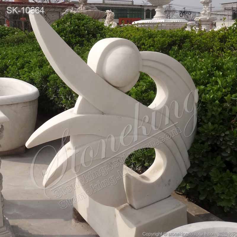 Factory Price Solid Marble Outdoor Abstract Stone Sculpture Art for Garden and Home Decor for sale