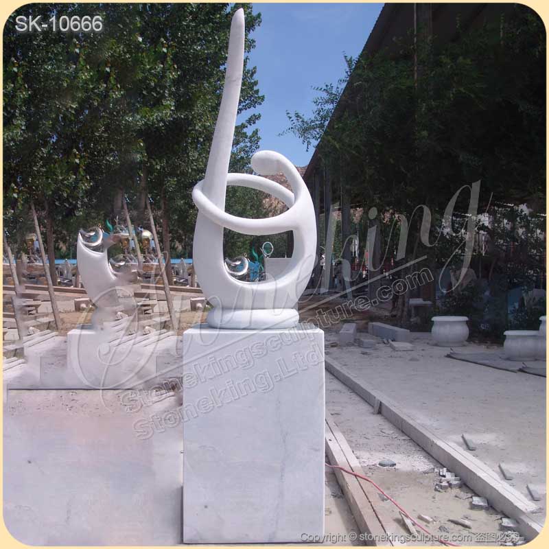 Factory Price Solid Marble Outdoor Abstract Stone Sculpture Art for Garden and Home Decor for sale