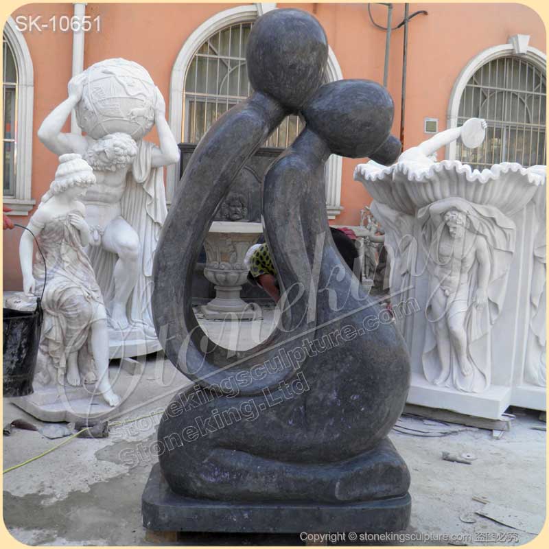 Factory Price Solid Marble Outdoor Abstract Stone Sculpture Art for Garden and Home Decor for sale